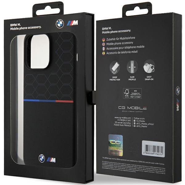 Produktbild BMW BMHMP15X22SMPK iPhone 15 Pro Max 6.7" czarny/black hardcase M Silicone Pattern MagSafe (Apple iPhone 15 Pro Max)