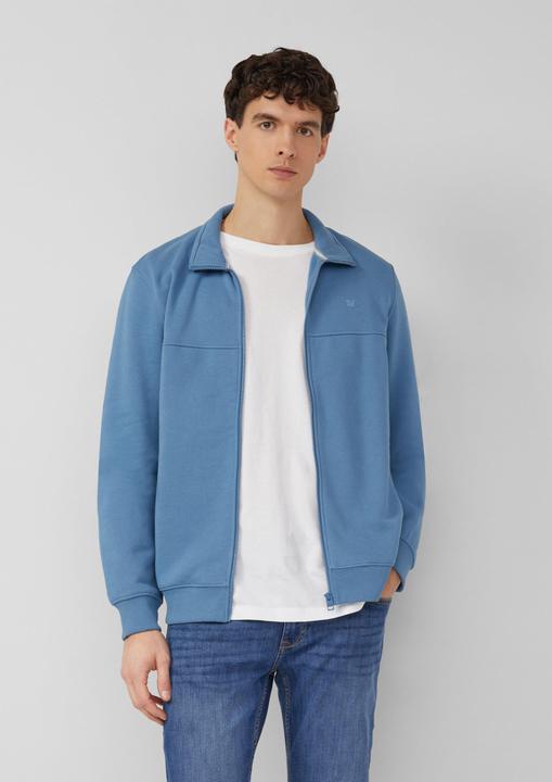 Produktbild s.Oliver Sweatshirt Jacke Sweatshirt-Jacke mit Stehkragen und Eingrifftaschen (M)
