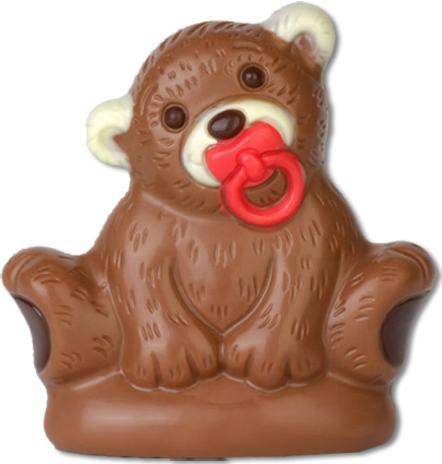 Produktbild miniSchoggi Schokoladenform süsses sitzendes Bärchen