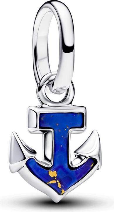 Actual product image Pandora Blue Anchor Mini Dangle Charm (Silver 925)