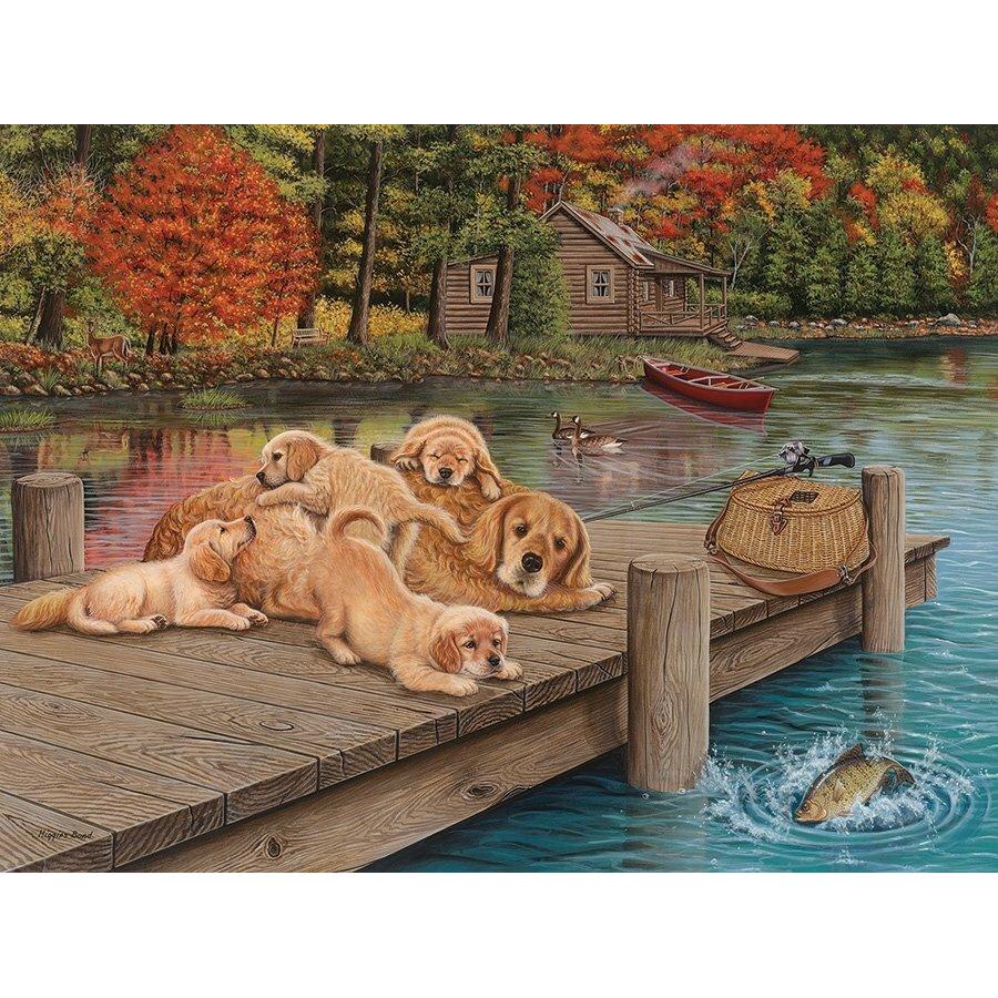 Thumbnail - Cobble Hill Puzzle Sleepy Day on the Pier XL 275 Teile (275 Teile)