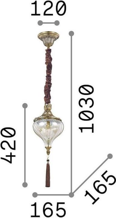 Image du produit Ideal lux HAREM Suspension E27 ⌀165mm dimmable Bruni 115979 (E27)