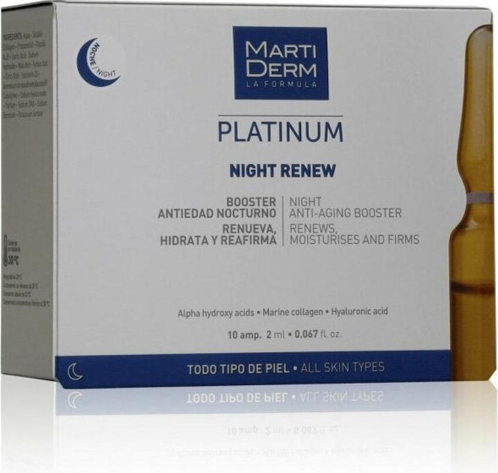 Actual product image Martiderm Platinum Night Renew Ampoules 10 x 2 ml (20 ml)