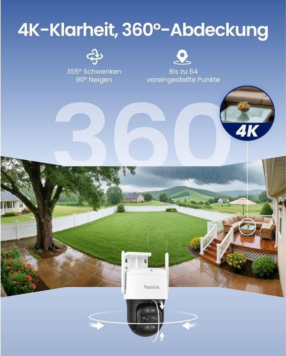 Immagine prodotto Reolink B770 Outdoor PTZ-Kamera inkl. SP 4 MP, 38-96° (3840 x 2160 pixel)