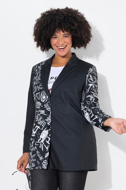 Image du produit Angel of Style Blazer, oversized, Nadelstreifen, Metallic-Print (52)