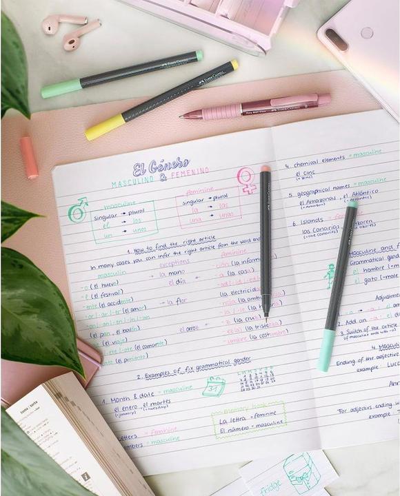 Produktbild Faber-Castell Fineliner (Pastel, Pastellfarben, 5x)