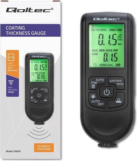 Actual product image Qoltec Miernik grubości powłok z wyświetlaczem LCD