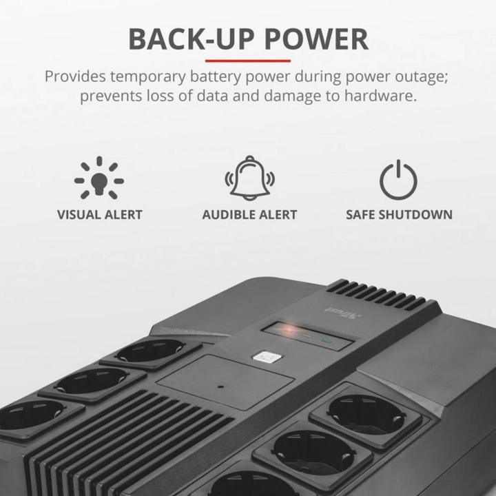 Actual product image Trust Usv Maxxon Powerip Ups 800va (0.80 VA, 800 W)