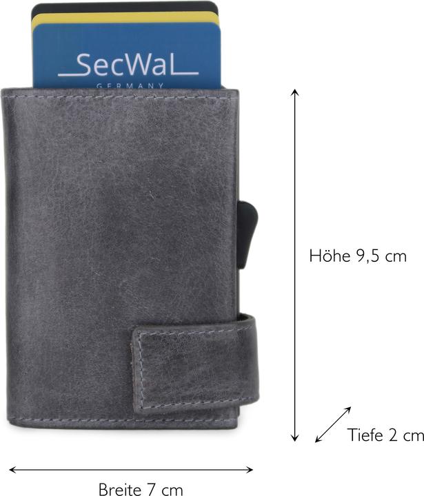 Actual product image SecWal 1 Kreditkartenetui Geldbörse RFID Leder 9 cm