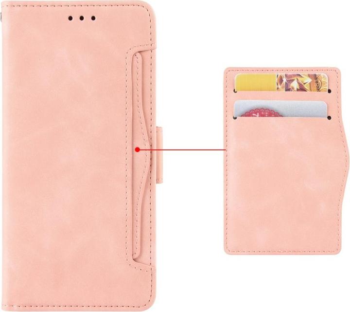 Actual product image Cover-Discount Galaxy S21 Ultra - Case with many card slots pink (Samsung Galaxy S21 Ultra)