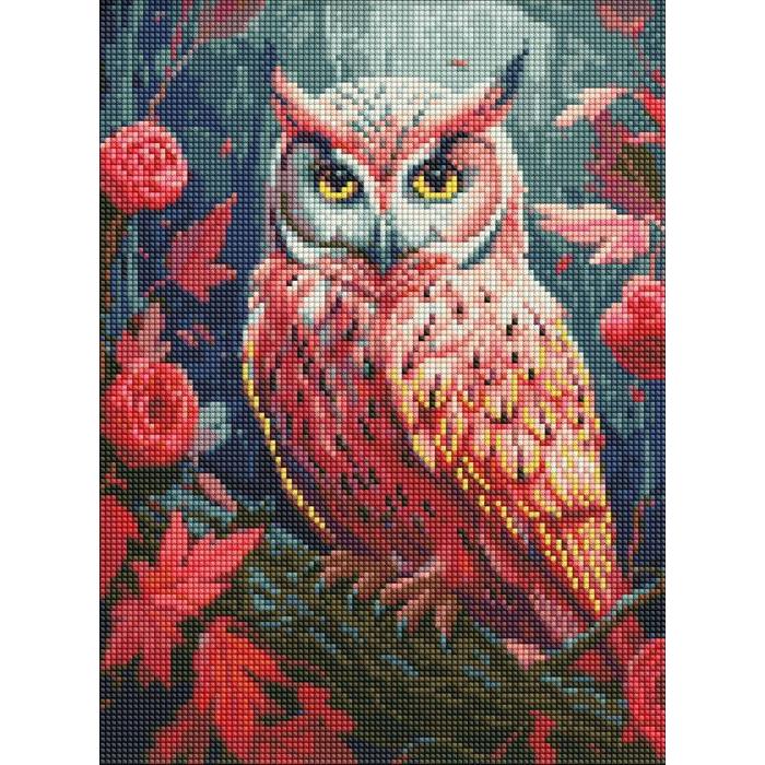 Ideyka Diamond Painting - Eule mit Rahmen 30 x 40 cm