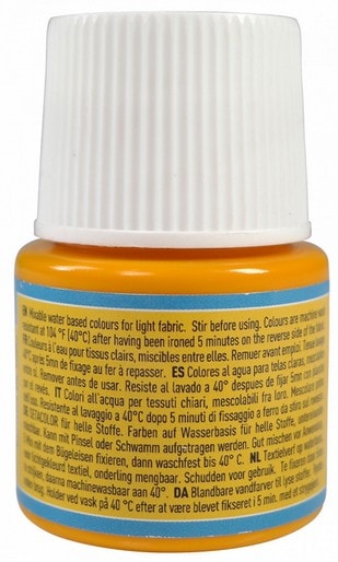 Actual product image Pebeo Setacolor Light Fabrics (Yolk Yellow, 45 ml)