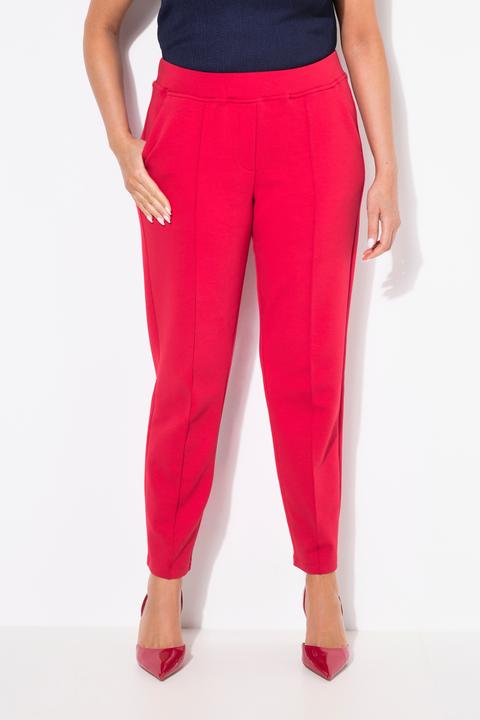 Produktbild Ulla Popken Hose, Punto di Roma, konisches Bein, Biese, Elastikbund (60)