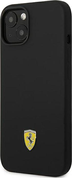 Actual product image Ferrari FEHCP14MSIBBK iPhone 14 Plus 6.7" czarny/black hardcase Silicone Metal Logo (Apple iPhone 14 Plus)