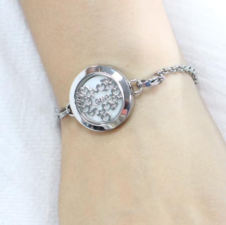 Actual product image Zen Arôme Fragrance jewellery bracelet No.1 diffuser for essential oil, perfume - stainless steel (23 cm, Stainless steel, Metal)