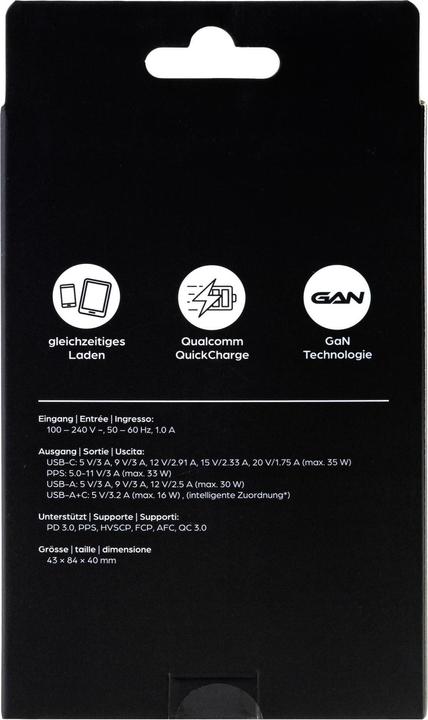 Produktbild Onit USB-Wandladegerät Dual 1C1A 35 W GaN Weiss (35 W)