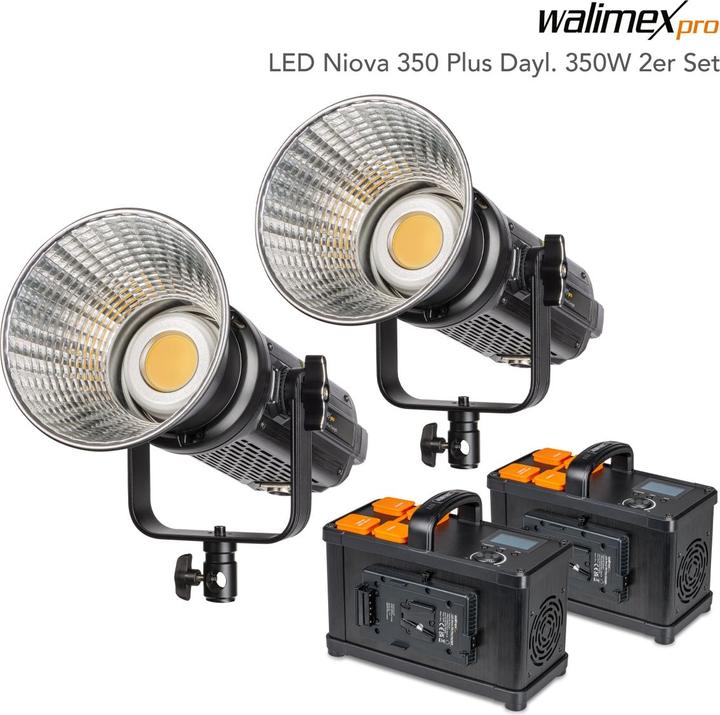 Image du produit Walimex pro LED Niova 350 Plus Daylight 350W 2er Set (éclairage de studio, Lumière vidéo)