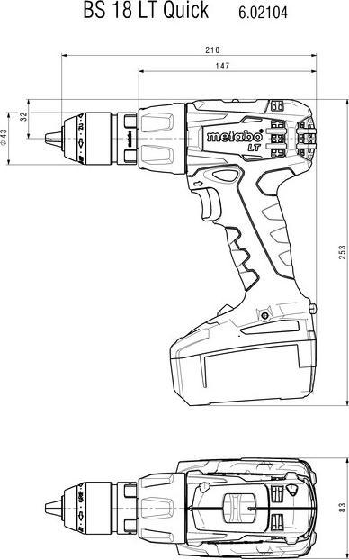 Actual product image Metabo BS 18 LT Quick cordless drill