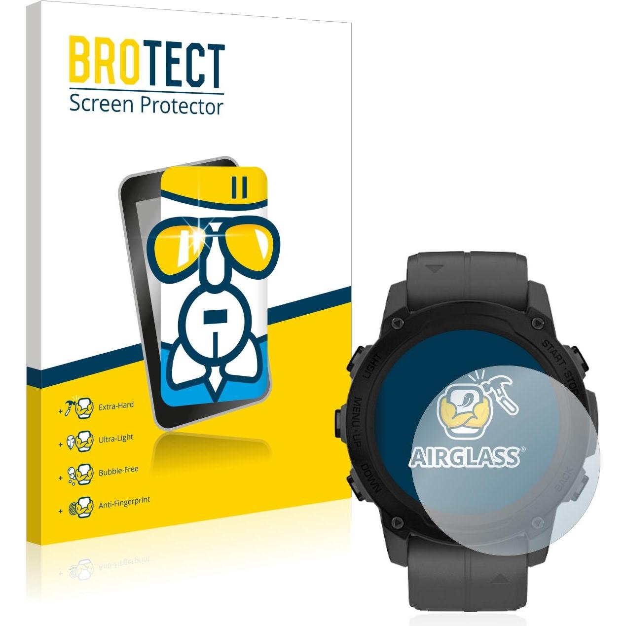 BROTECT AirGlass Panzerglasfolie, Smartwatch Schutzfolie, Transparent