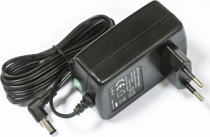 Actual product image MikroTik power supply 24v 1.2A, right angle plug