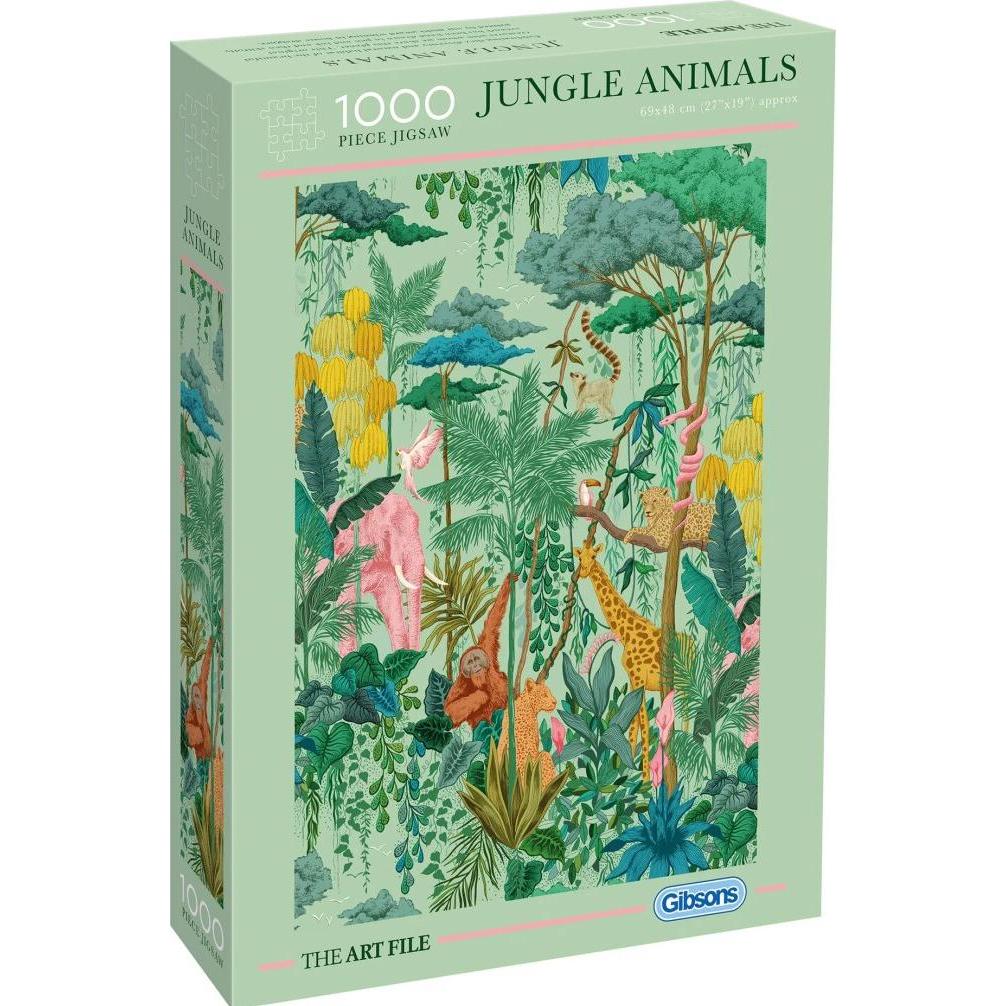 Gibsons Puzzle Die Kunstkartei: Dschungel-Tiere 1000 Teile (1000 Teile)