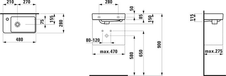 Produktbild Laufen Pro S (490 mm, 480 mm)