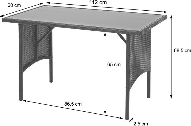 Actual product image Swisshandel24 Poly-Rattan Set, Garden/Lounge Set Seating Group, Gastronomy 2x2 Sofa Table - Black, Cushions