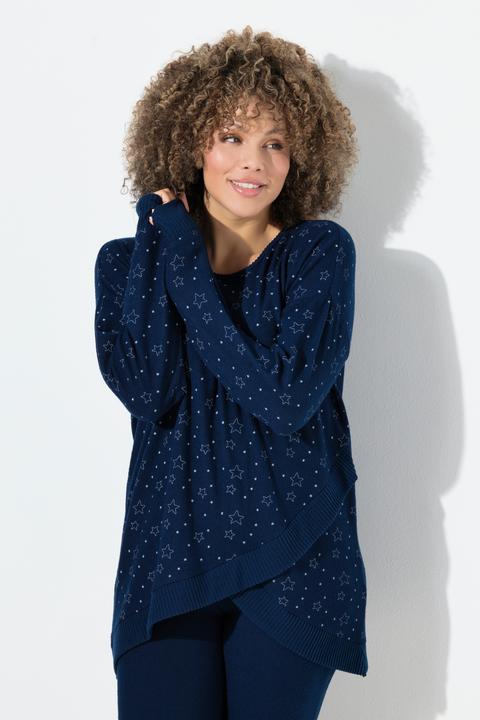 Produktbild Ulla Popken Loungewear-Shirt, Sterne, Oversized, Rundhals, Langarm (54)