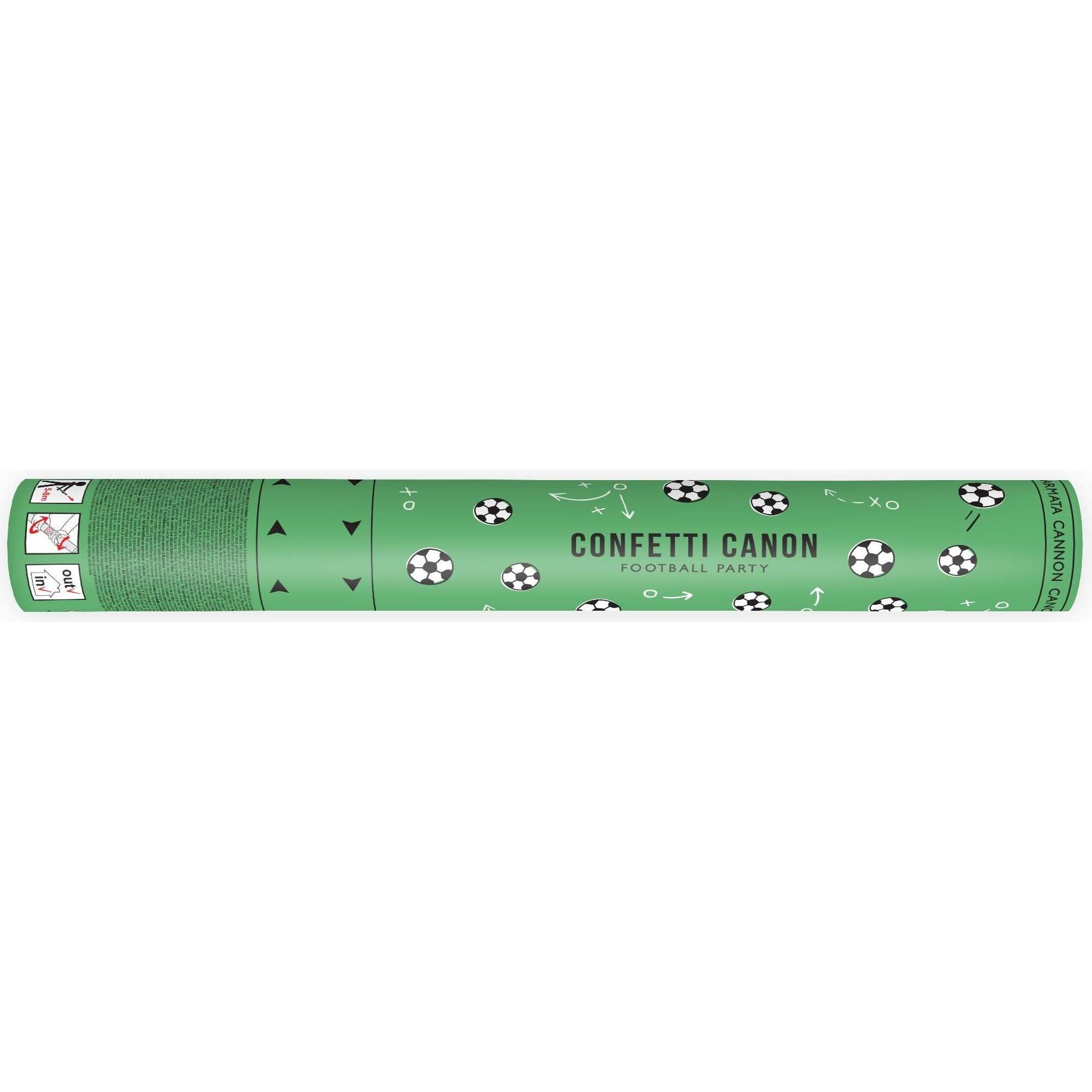 Partydeco Confetti kanon - 40cm - Voetballen (1 Pcs.)