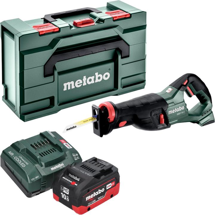 Actual product image Metabo SSEP 18 LT cordless reciprocating saw 18 V 32 mm + 1x LiHD battery 10.0 Ah + charger + metabox