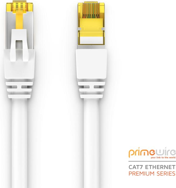 Image du produit Primewire Câble réseau CAT.7 - Câble Ethernet Gigabit Lan RJ45 - 10 Gbit/s - Câble de raccordement - Comp. (PiMF, S/FTP, CAT7, 7.50 m)
