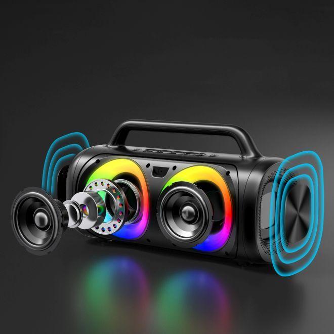 Produktbild Joyroom 5.1 Wireless Bluetooth Speaker with LED Color Illumination Black (JR-MW02) (6 h, Akkubetrieb)