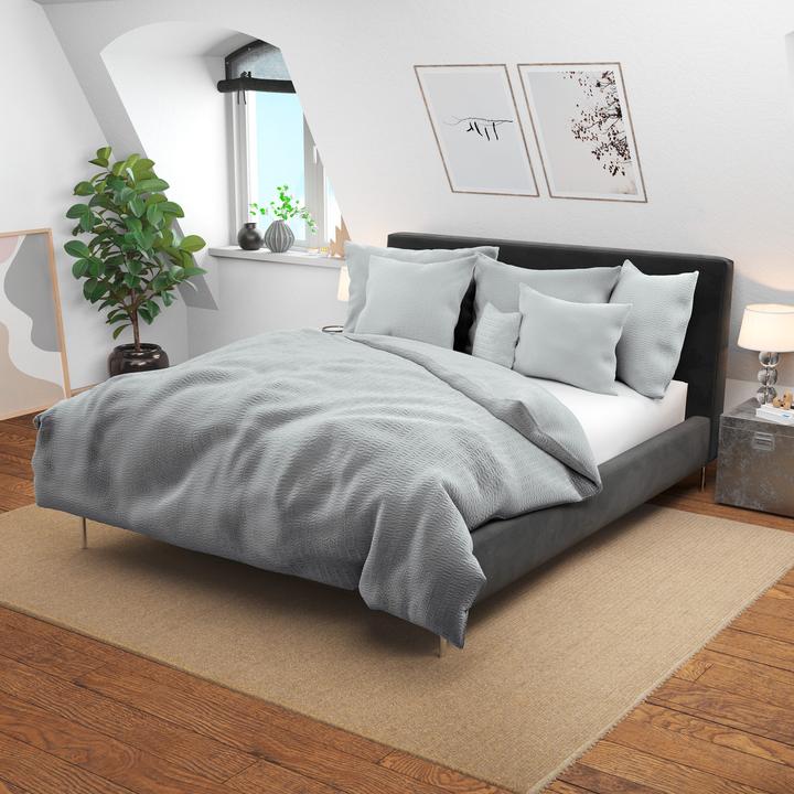 Produktbild Lotus Bettwaren Bettwäsche Satin Seersucker uni (Duvetbezug, 200 x 210 cm)
