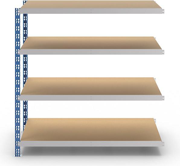 Actual product image eurokraft basic Wide span boltless shelf unit with chipboard shelves, depth 700 mm, extension