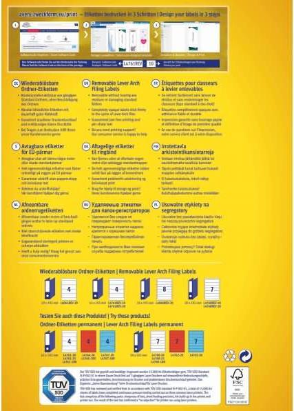 Actual product image Avery Folder labels, removable, home office, small pack