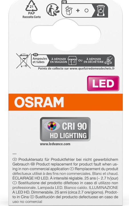 Energie-Label Osram Led Superstar Par16 (GU10, 4.50 W, 350 lm, 1 x, F)
