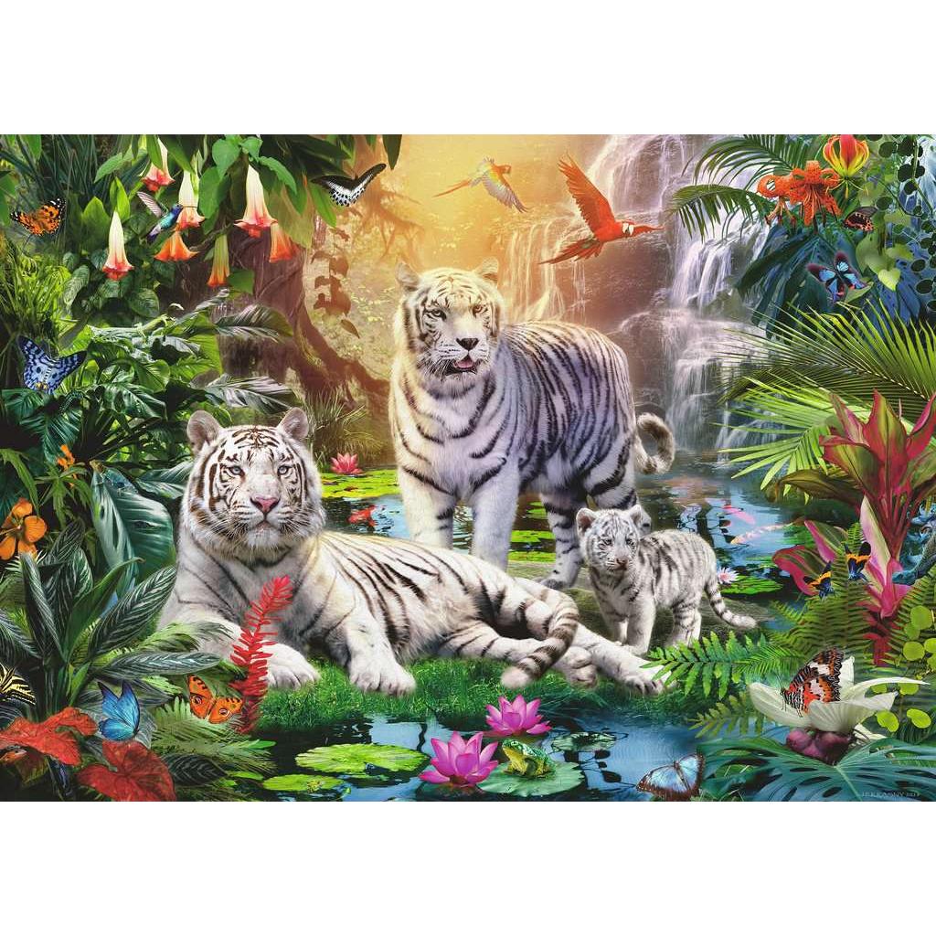 Thumbnail - Ravensburger Familie der Weissen Tiger (1000 Teile)