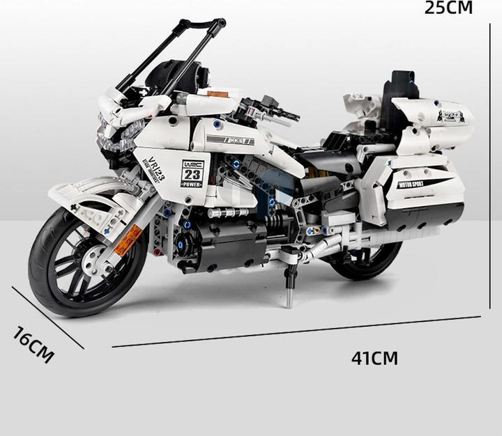 Actual product image Mould King 23001 - Gold Wing Motorcycle (1328 pieces)