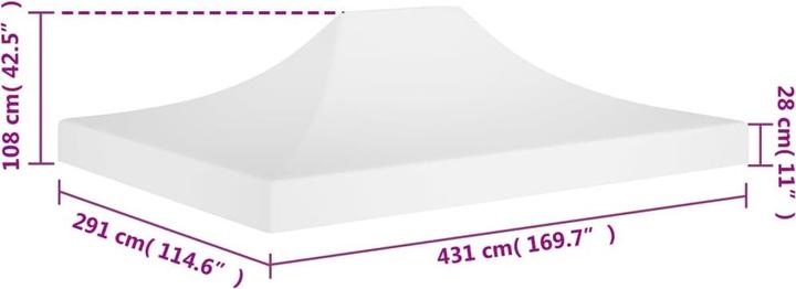 Image du produit vidaXL Zeltdach (575 cm, 291 cm)