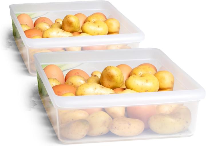 Novaliv 2X Kühlschrank Organizer 30,5 x 7,5 x 22 cm BPA-frei Küchenordnung Made in Germany Organizer