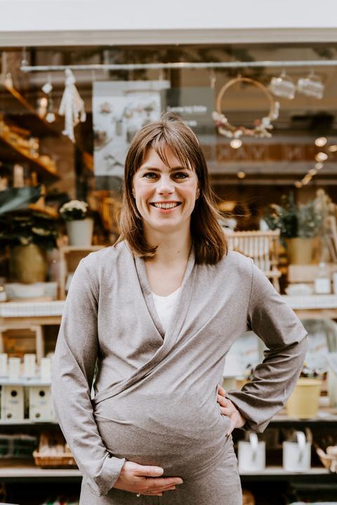 Immagine prodotto Baby's only Top premaman con maniche lunghe Glow verde urbano - XL - Con funzione di allattamento al seno