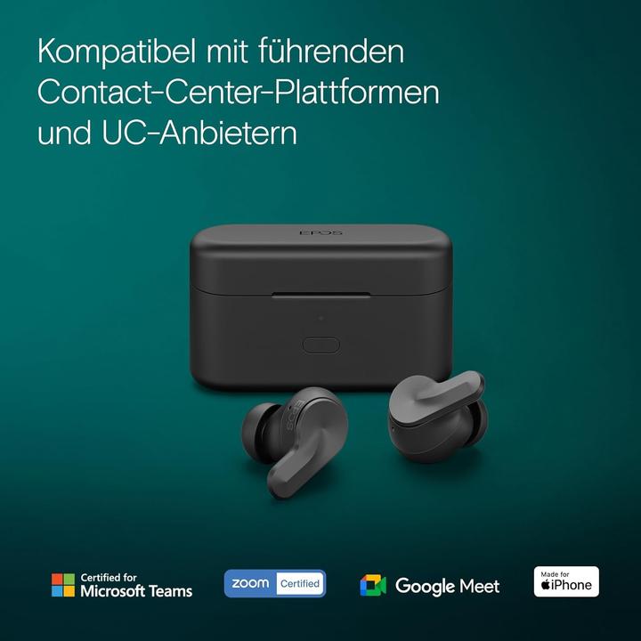 Produktbild EPOS ADAPT E1 - Scandinavian Black (Kabellos, USB-C, Google Meet, Microsoft Teams, Zoom)