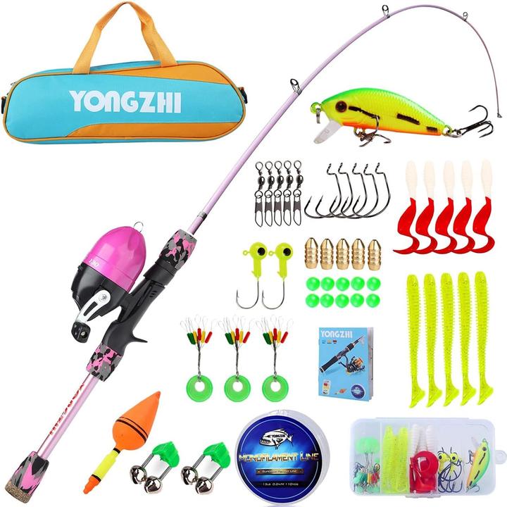 Sougayilang Kinder-Angelruten-Set (Télescope, 150 cm)