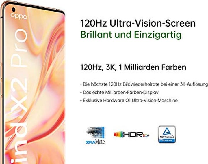 Image du produit OPPO Find X2 Pro (512 Go, Orange, 6.70", SIM simple, 5G)