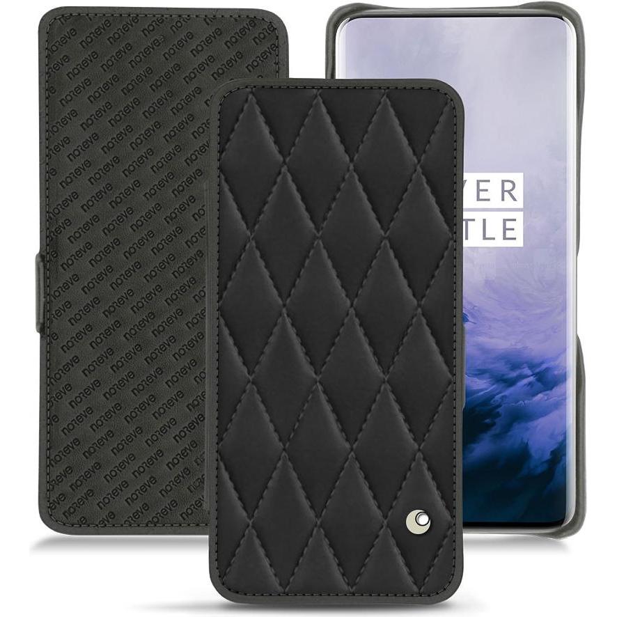 Thumbnail - Noreve Lederschutzhülle horizontal (OnePlus 7 Pro), Smartphone Hülle, Schwarz