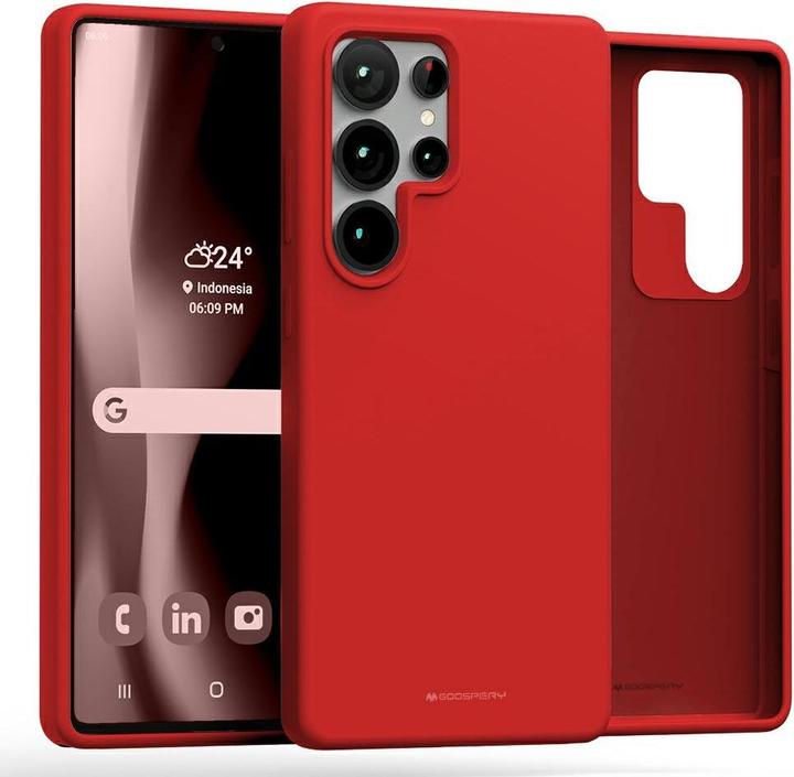 Actual product image Case Pure MagSafe Silicone Sam S25 Ultra red (Samsung Galaxy S25 Ultra)