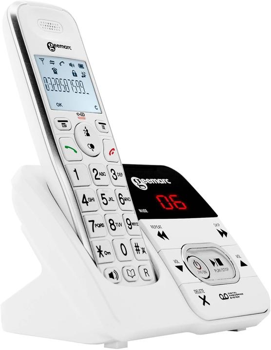 Produktbild Geemarc AMPLIDECT 295-2 Schnurloses Seniorentelefon Anrufbeantworter Beleuchtetes Display Weiss