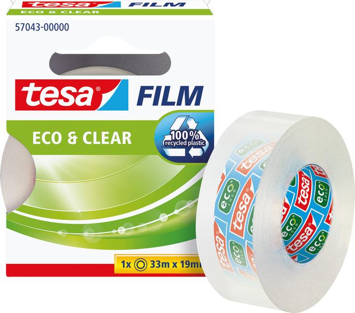 Produktbild tesa tesafilm ECO & CLEAR, lösungsmittelfrei und alterungsbeständig (15 mm)