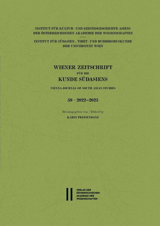 Produktbild Wiener Zeitschrift für die Kunde Südasiens, Band 59 (2022¿2025) ¿ Vienna Journal of South Asian