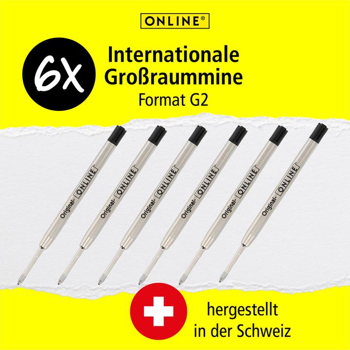 Online Kugelschreiberminen M schwarz, 6 St.